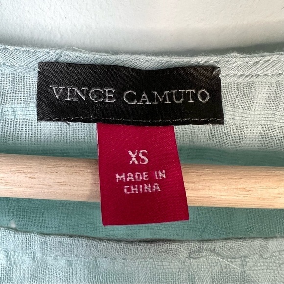 Vince Camuto Teal Flutter Sleeve Boho Top - Picture 4 of 9